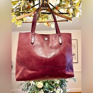 Botkier Waverly Burgundy Leather Tote